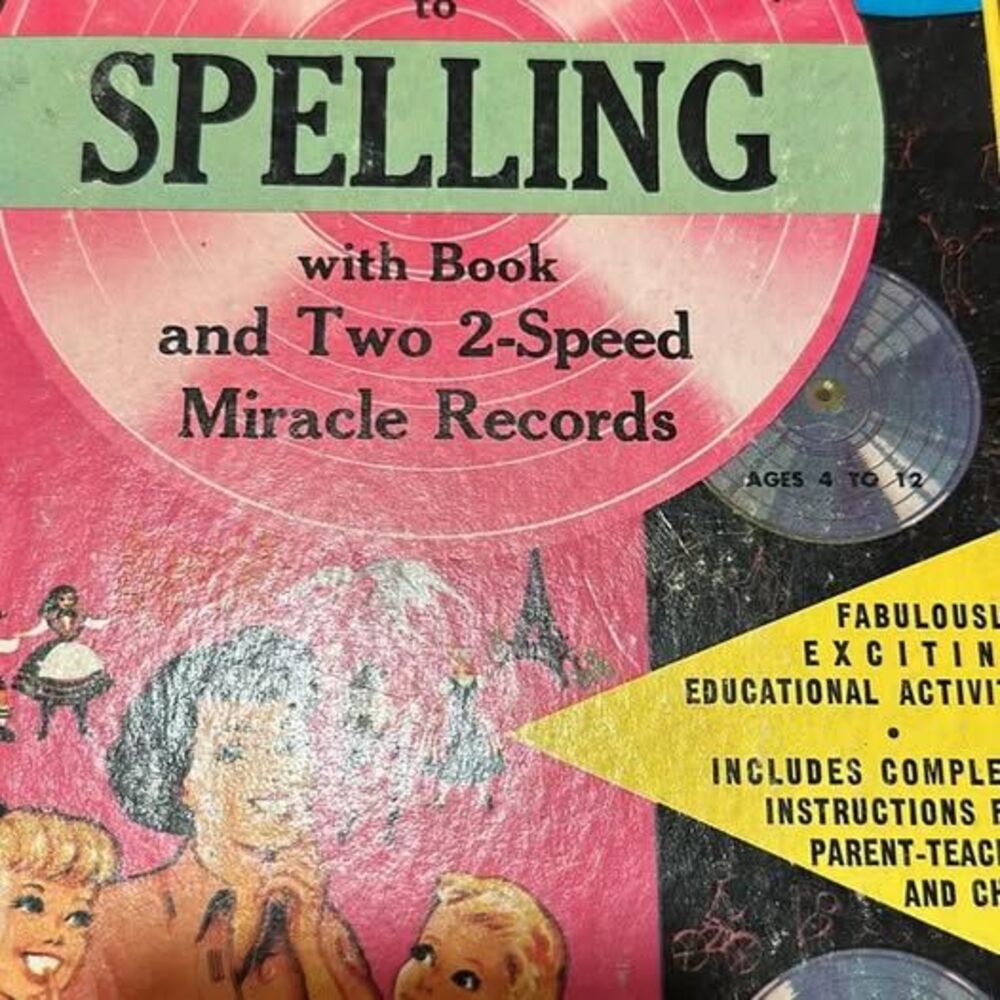 Vintage The Child's Modern Way to Spelling (1960) w/Book & Records